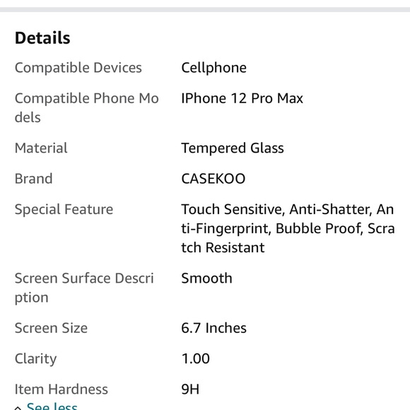 Casekoo screen protector - Picture 6 of 9